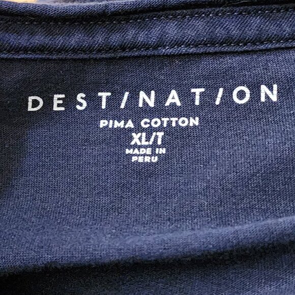 J. Crew Destination Navy 100% Pima Cotton Crewneck T-Shirt - Picture 3 of 4